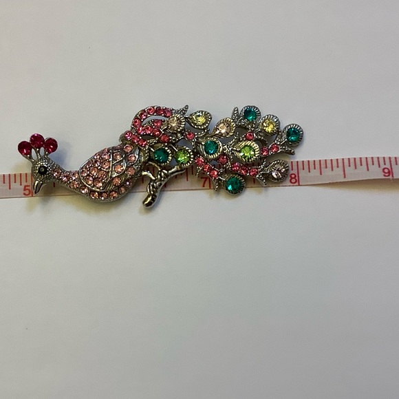 Peacock Brooch - Picture 7 of 7